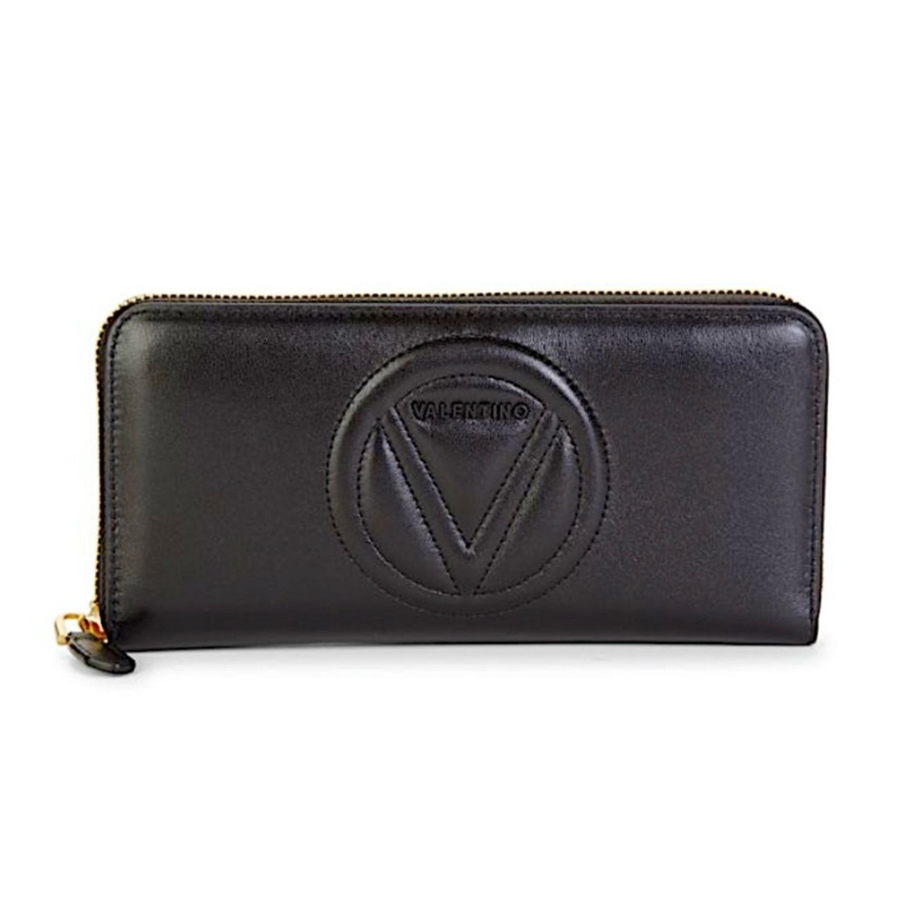 Valentino Black Leather Wallet (ONLY USED ONCE)